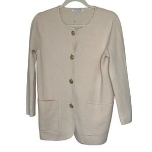 J. Crew Giselle Sand Button Front Knit Cardigan Sweater‎ Jacket Size XXS